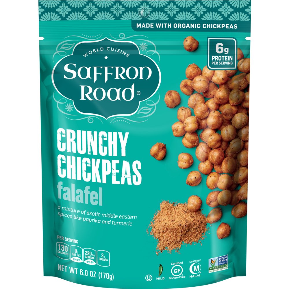 Saffron Road Organic Crunchy Chickpeas, Wasabi, 6 Ounce