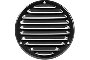 Repa Market 5 Inch (Opening Dimensions) Air Vent Covers/Black Galvanized Steel Return Air Grille/AC Vent Cover/Wall or Ceilin