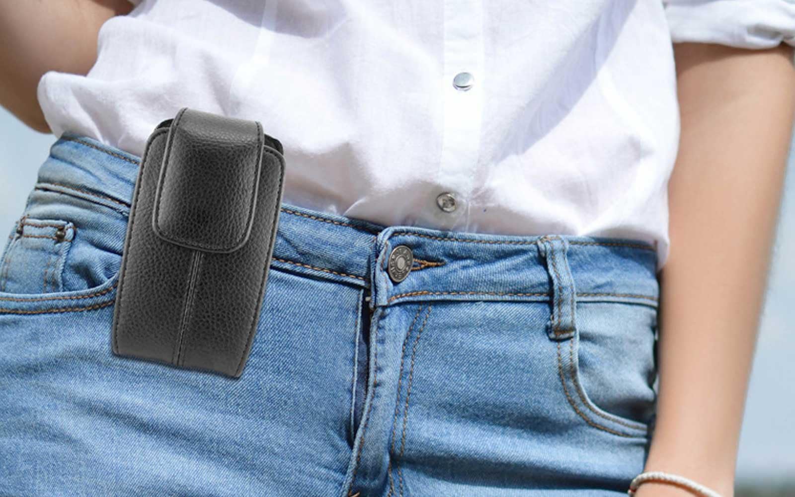 Cellular Accents Compatible Vertical Belt Clip Loops Cell Phone Pouch Case Fits LG G6 Plus