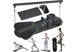 Ailinkor Pilates Reformer Set - Pilates Board for Home Workout, All in One Pilates Equipment with Timer, Home Pilates Machine Kit, Exercise Board, Ab Core Trainer, Core Workout Equipment
