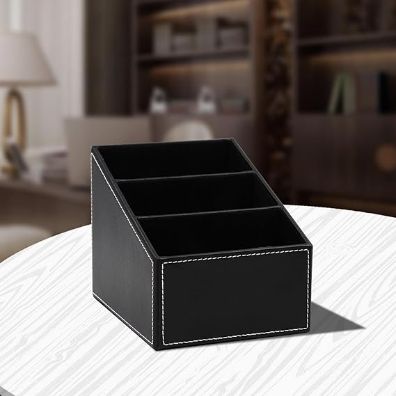 donfohy papelería caja de almacenamiento de cuero de negocios papelería