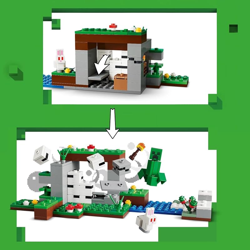 Minecraft L’Aventure de la Première Nuit - Jeu Interactif - 7 Figurines Dont Alex, Creeper, Squelette & Loup des Bois - Cadeau Gaming pour Garçon, Fille dès 8 Ans ou Fan 21593