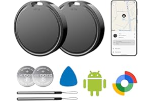 VODYFU Air Tags for Android,Air Tags-2 Pack Android,Android Tracker Tags,2 Year Battery Life,Google Find Trackers for Google'S Find Hub App,IP65 Waterproof Luggage Tracker Android for Keys,Wallets,Suitcases