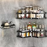 ZVZM Corner Shower Caddy Organizer Rack 3 Pack with 12 Hooks No Drilling view 7