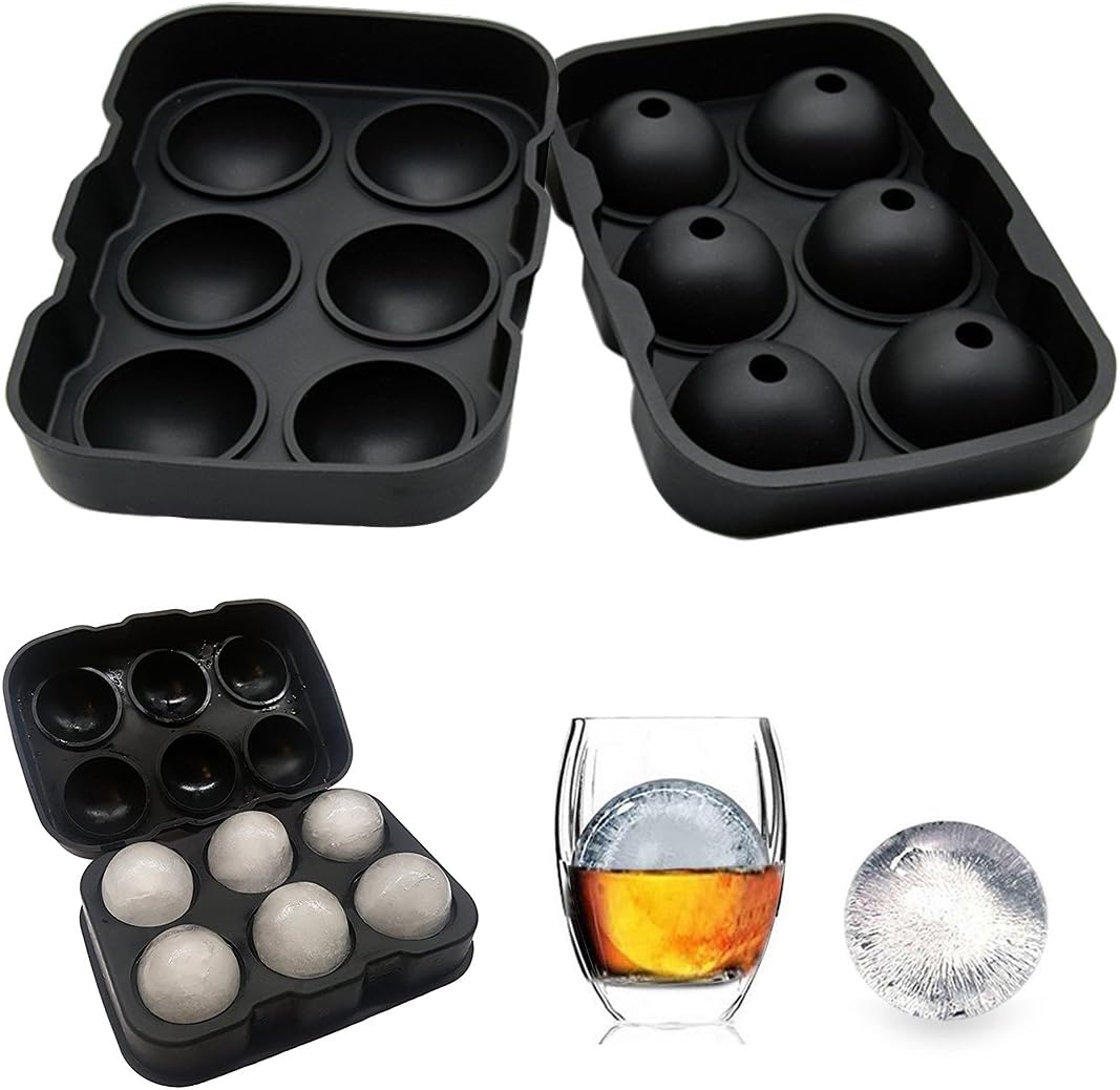 Ice Cubes, Trays & Molds Black Silicone Square 15Cavity Large Ice Cube