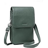 befen Genuine Leather Small Crossbody Bags for Women, Cell Phone Cross body Purse Bag with RFID Blocking Card Slots