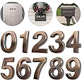 HopeWan Mailbox Numbers for Outside, Door Number Stickers for Address Sign, Raised 3D Style, Bronze Plated, 2-3/4IN High, Pack of 1 Set, Set of 10 Pcs. (2.75" 10 Pack (0-9）, Bronze)