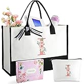 TRSODD Birthday Gifts for Women Mothers Day Gifts for Mom Wife Grandma Daughter Sister Friends Bridesmaid Teacher Appreciation Tote Bag and Makeup Bag