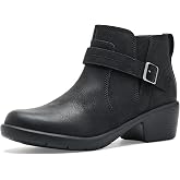 Clarks Women's Kynnzie Rise Ankle Boots | Leather Upper, Reliable Everyday Design, Dependable Support System, Ultimate Comfort Footbed, Interior Softness Layer