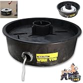 Rack-A-Tiers Wire Tub - Coil Wire Dispenser, Dispense &amp; Rewind Wire Coils, 360&deg; Wire Dispensing, Spinning Electrical Wire Dispenser, No Setup Needed (18455)