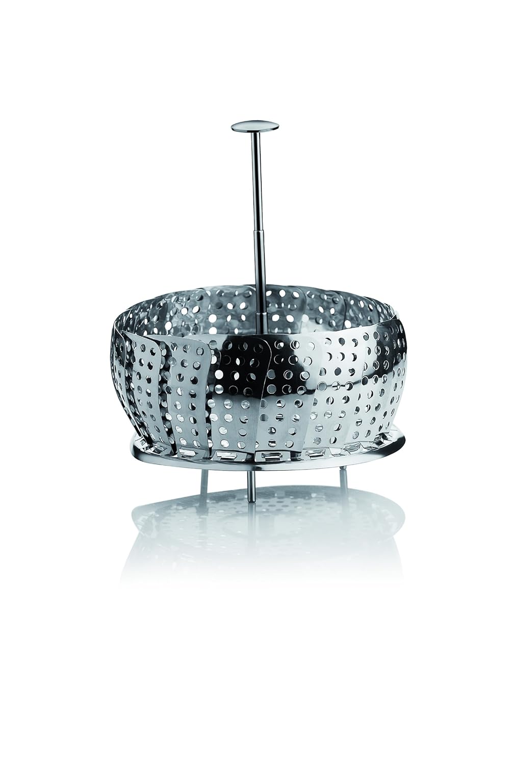 Barazzoni Baskets for Steaming Food with Telescopic Handles, Nickel-Free Stainless Steel, 23 cm