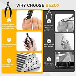 BEZOX Ingrown Toenail Clippers for Seniors, Slant