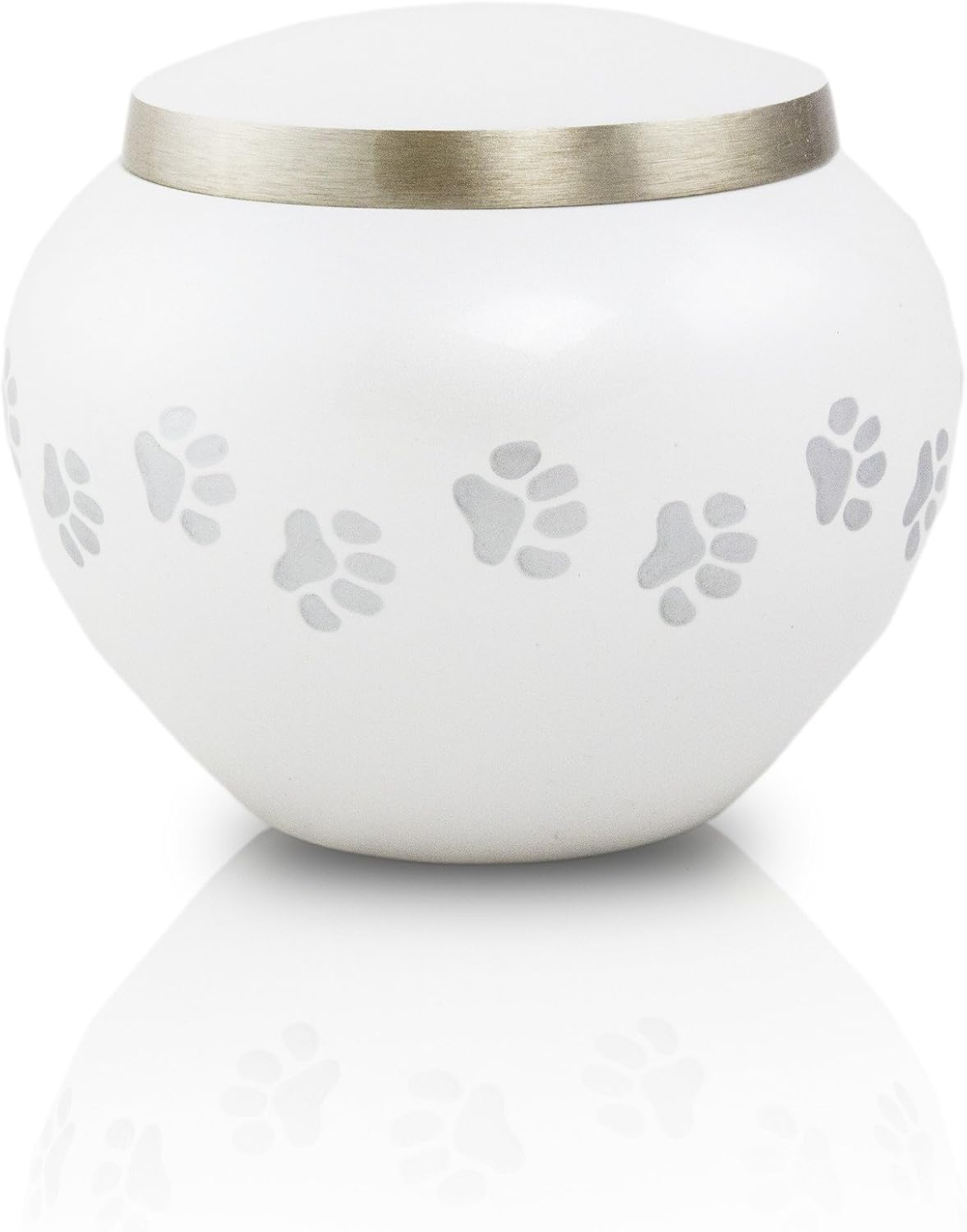 Paw Prints Bronze Memorial Urn for Cats and Dogs Extra Small Holds Up to 25