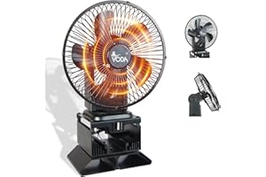VODA Wood Stove Fan Heat Powered Fireplace Fans 5 Blades with 45°Adjustment Up and Down Manually and 45°Rotation Left and Right Newly Designed Eco Fans for Wood Burning Stoves