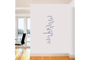 SWEETUMS SIGNATURES There is Something Good in Every Day Wall Decal for Bedroom, Hallway, Kitchen - Inspirational Quote Sticker | 20” Wide x 48” Tall | Navy | Pick Your Color & Size