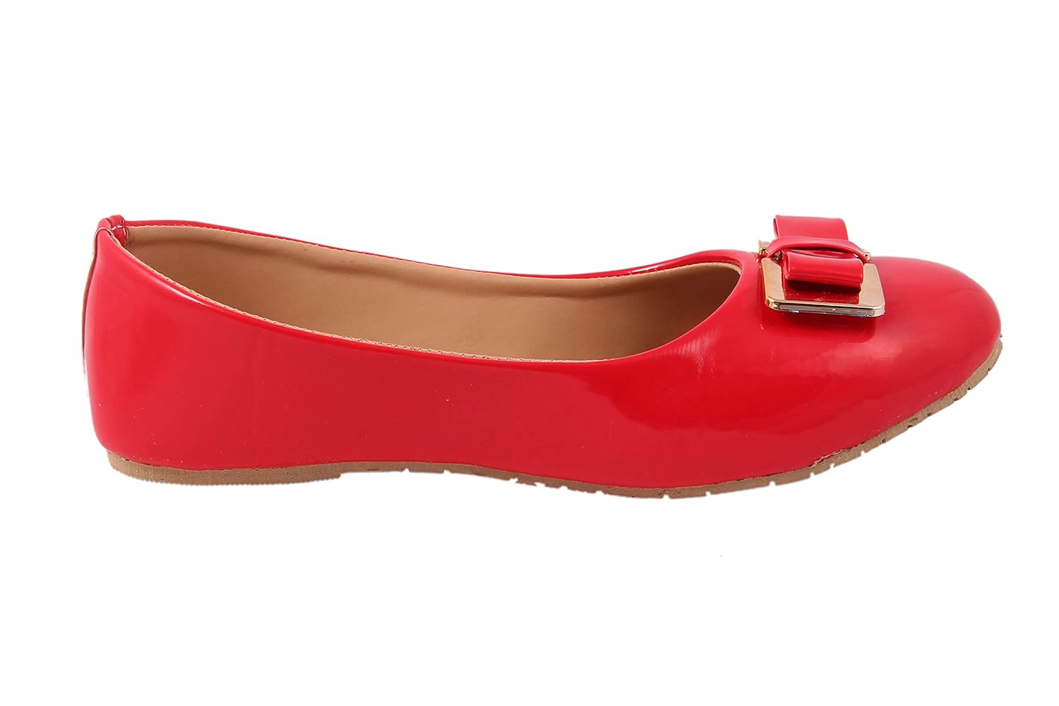 red choice collection synthetic leather beige women's bellies