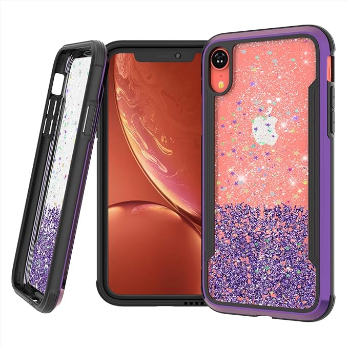 Hekodonk Compatible iPhone XR Case, Luxury Clear Shiny