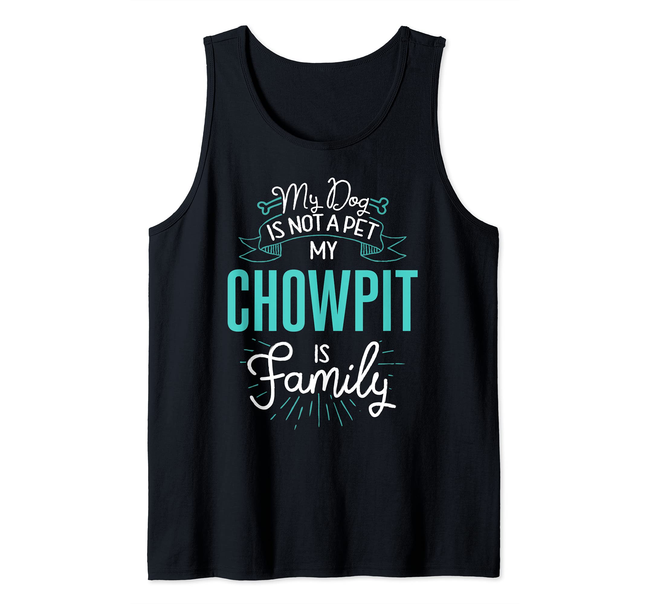 Cute Chowpit Design Family Dog Giftn Tank Top