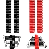 DEHOYI 80 pcs Modular Wrench Organizers for Tool Drawers - Wrench Rack with Metric&SAE Labels, Perfect Tool Storage Holder wi