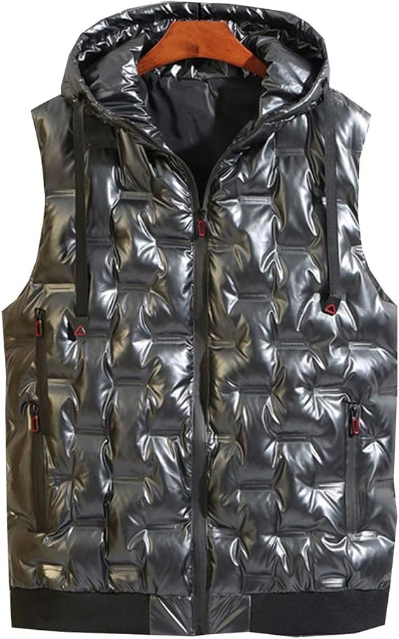Amazon Tenflow ダウンベスト メンズ中綿ベスト 男性用 フードベスト キルティングベスト 防寒アウター 秋冬ジャケット 光沢感 通勤 通学 Lyx Y 16 ベスト 通販