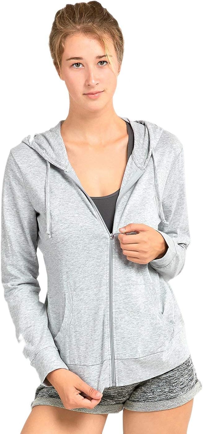 thin grey zip up hoodie