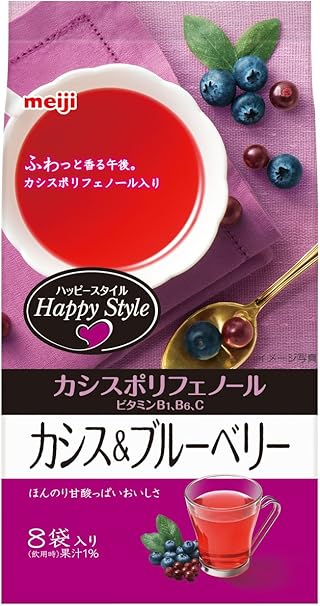 Amazon ハッピースタイル カシス ブルーベリー ８袋 10 明治 紅茶 通販