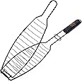 GRILL TRADE Fish Grill Basket - Fish Grilling Rack for Grill - Fish & Veggie Grill Basket - BBQ Grill Basket for Fish, Bread, Vegetables, Chicken, Shrimp - Outdoor Fish Roaster - Grill Cooking Accessories