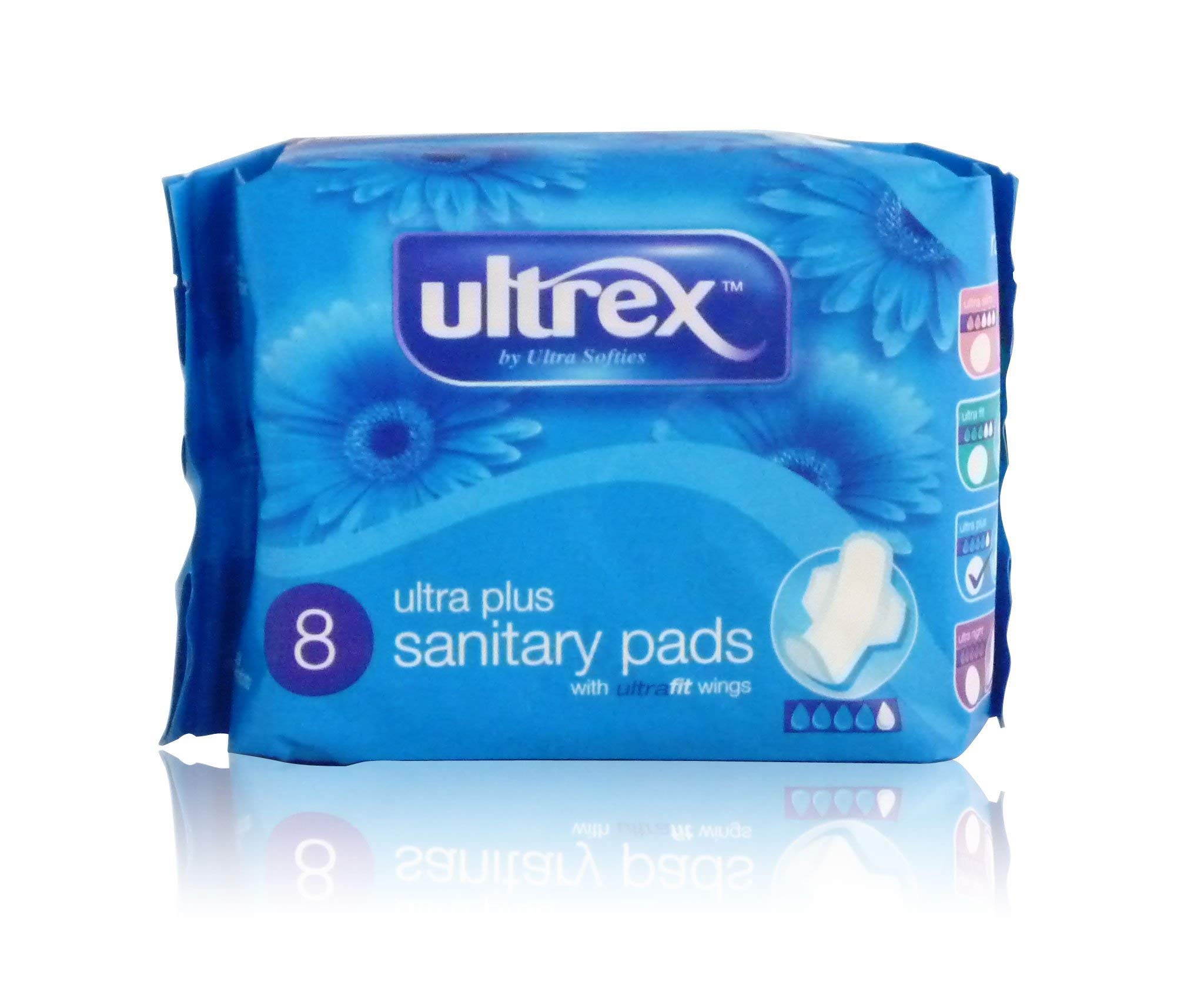 Ultrex Ultra Plus with Wings 8 Sanitary Pads PLOF010806