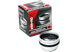 Opteka 0.5x Wide Angle & 2x Telephoto HD2 Lens Set For Sony DCR-DVD408, DVD508, DVD808, DVD908, HC1000, HC85, IP210, IP220,PC100, PC110, PC115, PC120, PC330, SR190, SR200, SR290, SR300, SX45, SX65, SX