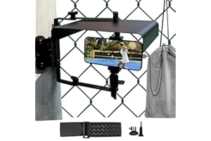 BUMOVE Magnetic Phone Fence Mount with Shade, Game Changer Mounting Kit for iPhone, Phones, Mevo Start and Other Action Cameras, for Recording Baseball, Softball and Tennis Games (Black)