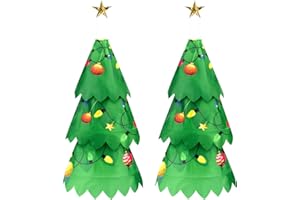 Chunm 2 Pcs Christmas Tree 3D Windsock Applique Christmas Tree Windsock 36 Inch Indoor Outdoor Hanging Winter Polyester Wind Sock Xmas Party Gift Decorations for Garden Porch Yard Patio Lawn