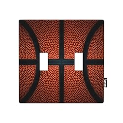 Pznen Basketball 2-Gang Wall Plate Dual Switch