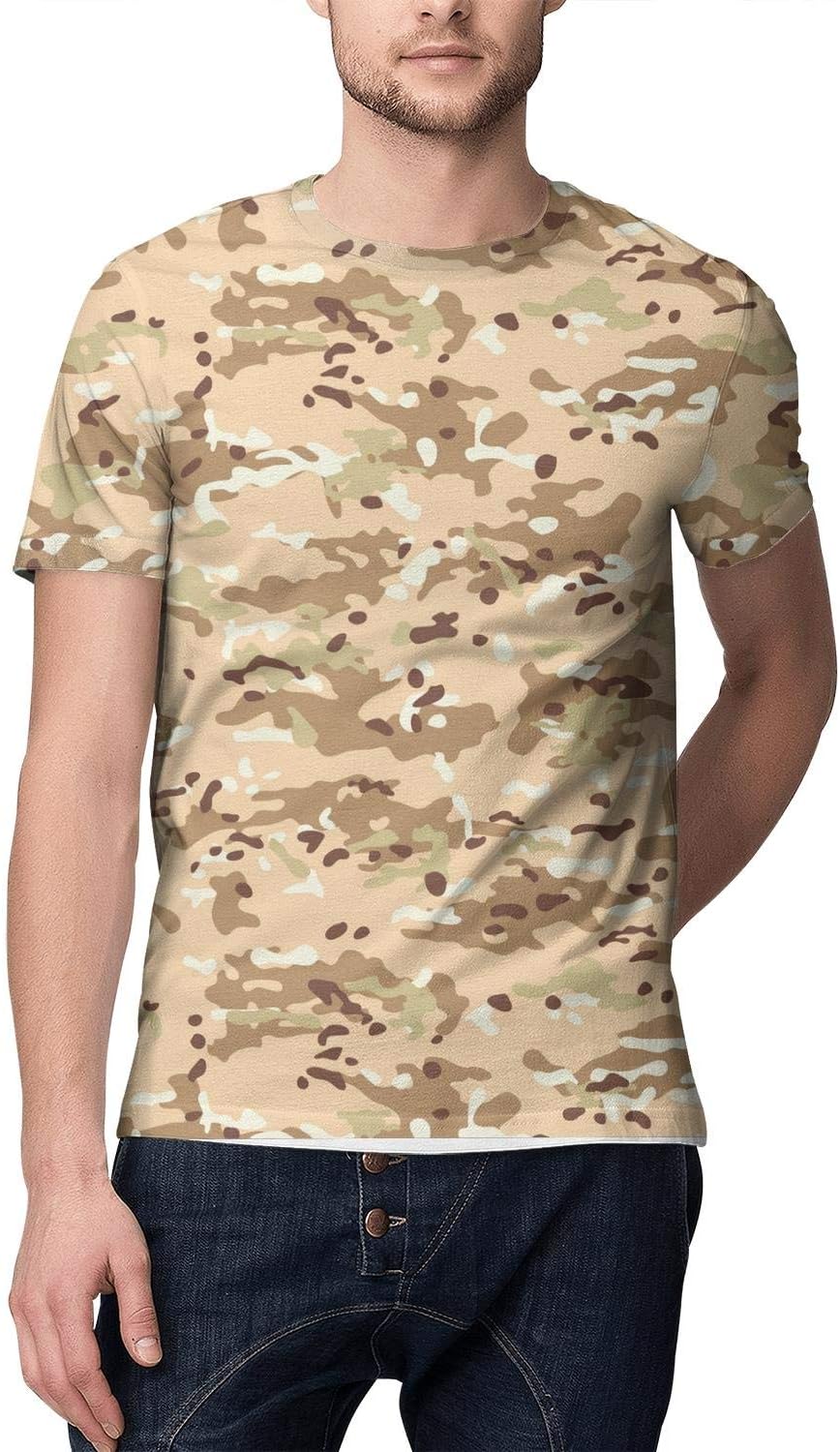 3D Print Young Men T Shirt Pattern Round Neck Grey Classic Camo Short Sleeve Shirts