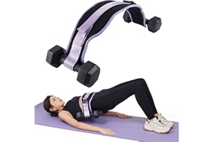 WOCUME Hip Thrust Belt for Dumbbells, Kettlebells, Plates, Premium Booty Belt for Women/Men, Hip Thrust Band Resistant Padding for Hip Protection for Home Gym Accessories, Adjustable & Slip Resistant
