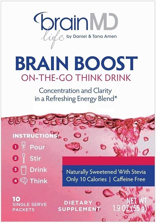 Dr Amen Brain Healthy Foods Amazon.com: Dr. Amen brainMD Brain Boost On The Go - 10 Packets, Berry