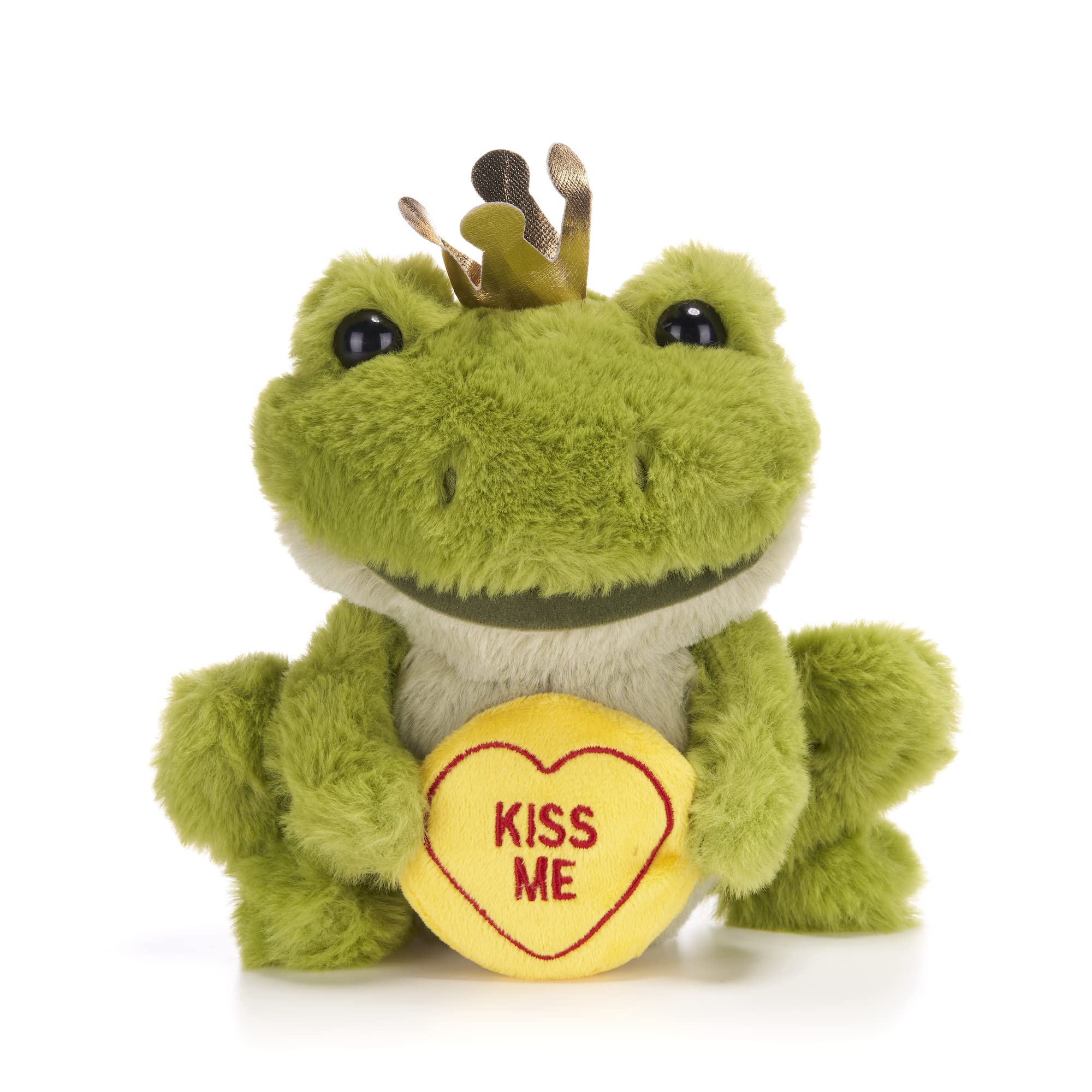 Posh Paws Swizzels Love Hearts Freddie the Frog, ‘Kiss Me’ 18cm (7-inches) Soft Toy