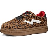 TIMEJOY Women's Platform Fashion Sneakers Vintage Chunky Casual Tennis Shoes Low Top Gum Sole for Everyday Walking