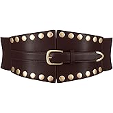 XZQTIVE Women's Wide Corset Dress Belts, Elastic Waist Belt for Dresses Punk Style