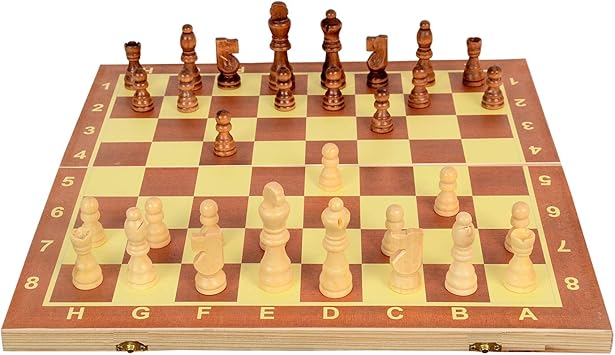 Ohotnik Chess Wooden Chess Set with 32 Pieces Board Game Size 13 Inches
