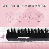 FADLASH Triple Layer Easy Fan Lashes 0.05mm D Curl 14-18mm Mixed Tray view 6