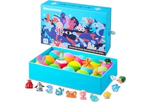 BLOOMFIZZY Sea Surprise Bath Bombs for Kids – 15 Pack Fizzy Gift Set with Hidden Ocean Toys, Gentle & Scented, Kid-Safe & Fun Bath Time, Great Summer Treats & Birthday Gifts for Boys and Girls