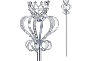 Copidrum Royal Scepter for Adults Costume Accessory King Queen Scepter Fantasy Cosplay Prop Halloween Pageant Costume