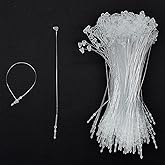 2000Pcs Plastic Fastener Hang Tag Snap Lock Pin Security Loop Clothing Price Tags Pins Easy to Tie for Retail Store (5inch)