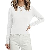 LaGracia Long Sleeve Crop Tops for Women Wool Blend Crew Neck Pullover Knit Sweaters Buiness Casual Outfits 2026