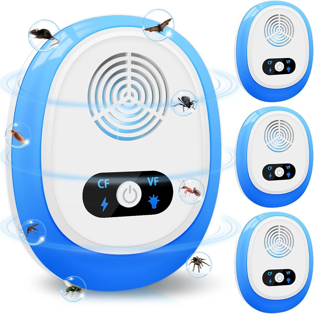 PestoPulse Ultrasonic Pest Repeller 4PCS, Mice, Rats, Spiders Control