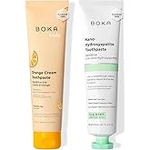 Boka Fluoride Free Toothpaste Nano Hydroxyapatite Toothpaste - Ela Mint, Orange Cream Flavor, 4 oz 2Pk US Manufactured