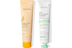 Boka Fluoride Free Toothpaste, Nano Hydroxyapatite Toothpaste, Appropriate for Sensitive Teeth - for Adult, Kids Oral Care - 