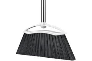 EZKEY Heavy Duty Broom, 54-inch Adjustable Long Handle Angle Brooms Large Brooms for Sweeping Indoor and Outdoor Commercial B