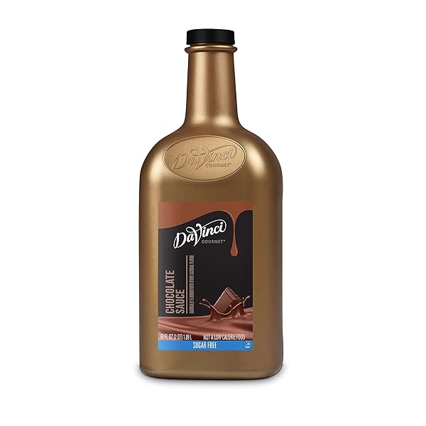 DAVINCI GOURMET SUGAR FREE CHOCOLATE SAUCE, 64 FLUID OUNCES (PACK OF 1)