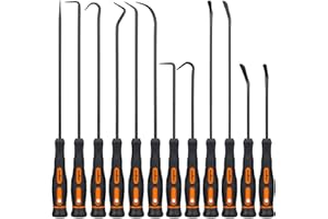 HORUSDY 12-Piece Precision Hook and Pick Set, Car Auto Oil Seal/O-Ring Seal Gasket Pick, Precision Hooks Puller Remover